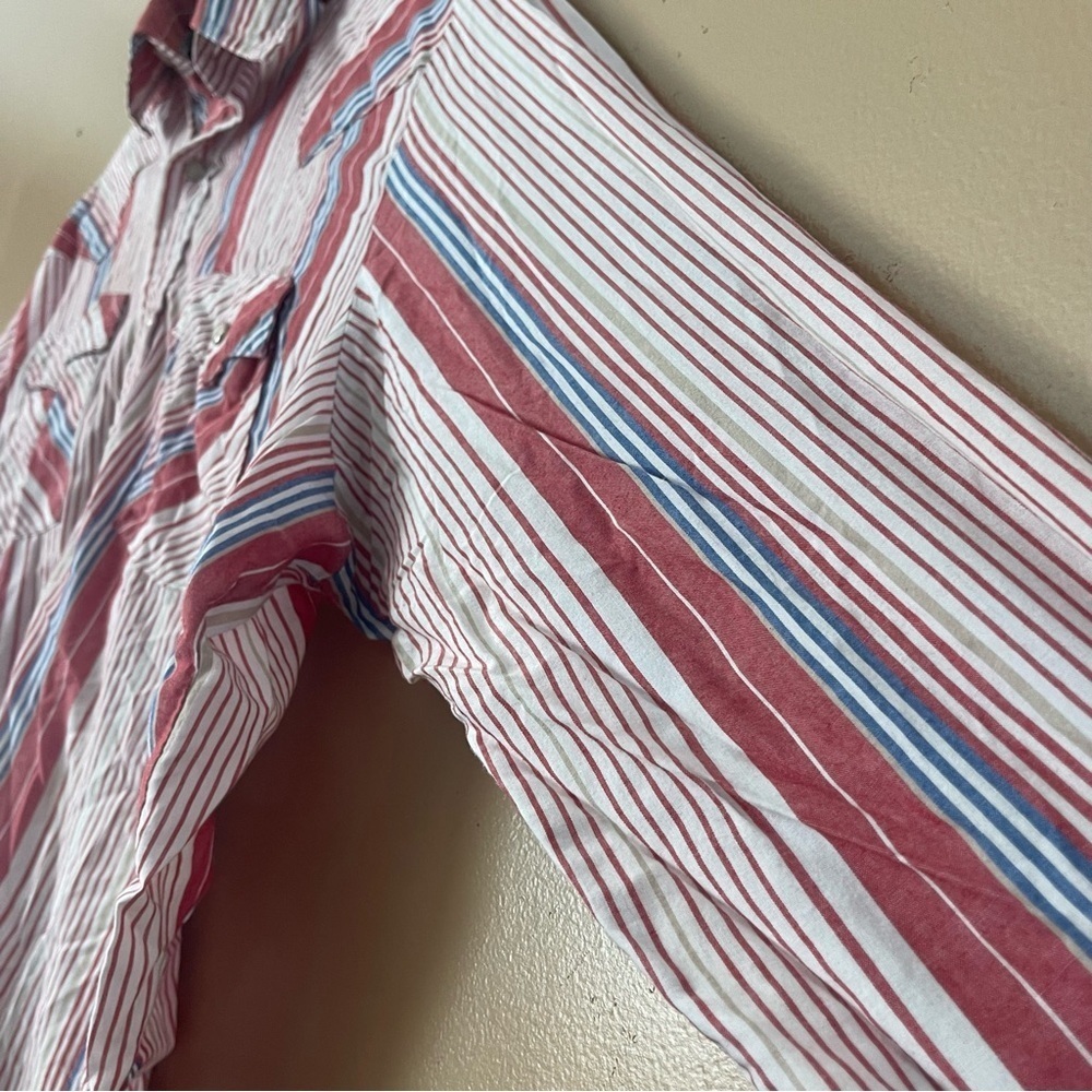 Vintage Saddle king western stripped snap button down shirt big & tall size XXL - Picture 2 of 8